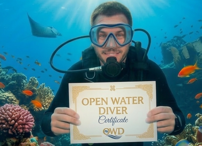 Сертификат на курс Open Water Diver&nbsp; (на 2х)