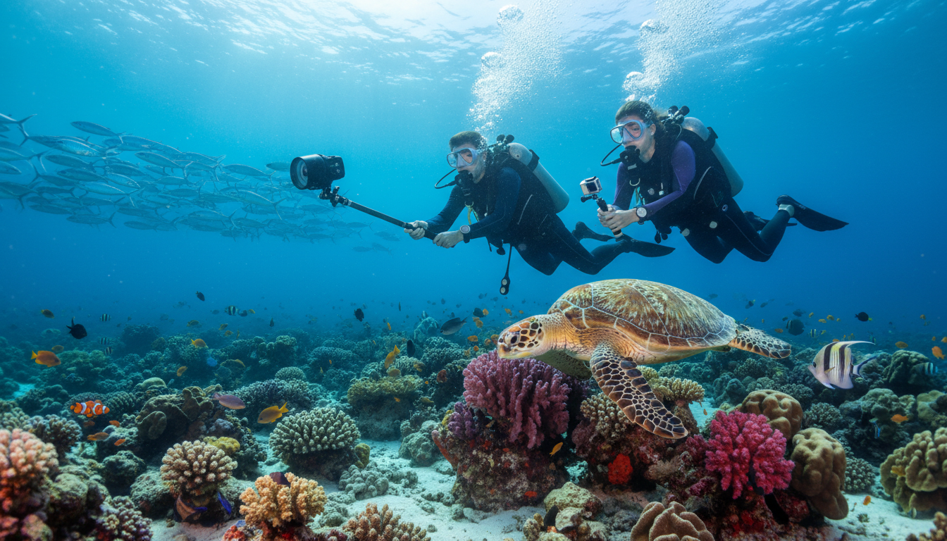 Подводная видеосъемка (в паре)